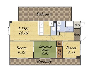 メゾンドール荒牧（アラマキ）の物件間取画像